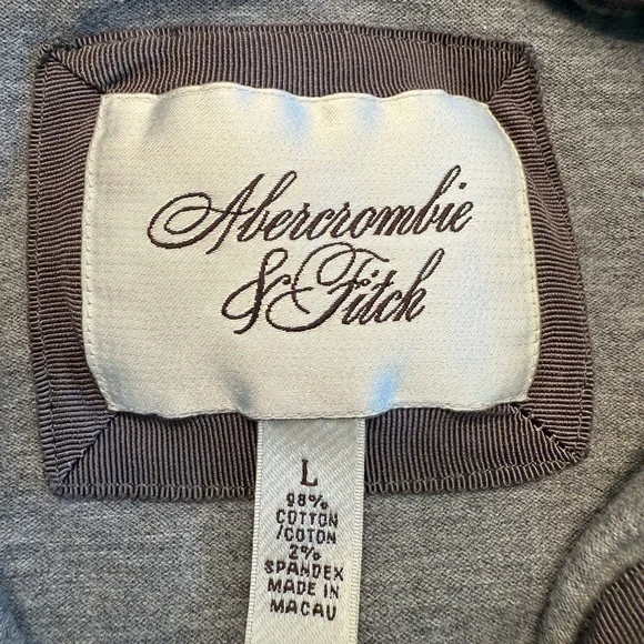 Abercrombie & Fitch Heather Gray Polo, A&F Y2K Millennial fashion - Picture 3 of 7